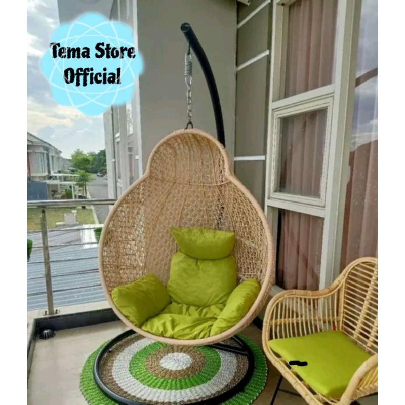 AYUNAN ROTAN SINTETIS TIPE JAMBU / AYUNAN GANTUNG ROTAN SINTETIS