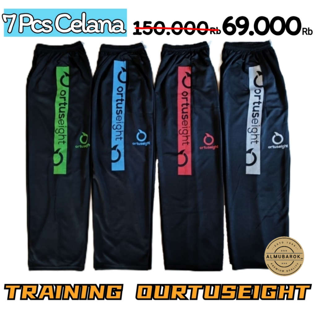 PROMO 100Rb 7 Pcs CELANA PANJANG TRAINING ORTUSEIGHT/Celana Sport Panjang Unisex Terlaris