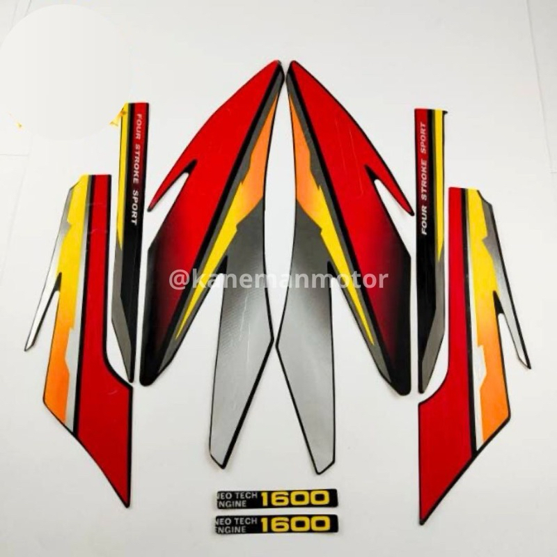 STRIPING STICKER LIS LIST HONDA GL PRO  GLPRO NEOTECH 1996 1997 1998 BERKUALITAS ALL WARNA MERAH