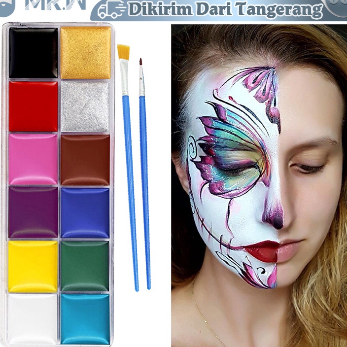 

RAIH DISKON 12 Warna Body Face Painting Cat Wajah Painting Wajah Body Painting Palette Wajah