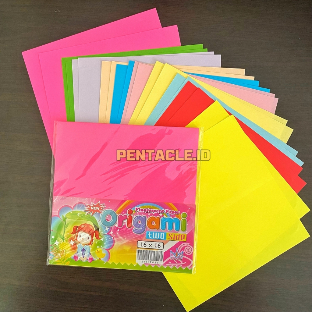 

Origami Paper Kertas Lipat Ukuran 16x16 Mainan Kreatif Seni Melipat Warna Warni Berwarna Bolak Balik Tebal Bagus Creative Toys Kids Lipatan Bentuk Shapes Great Quality Papiroflexia Folding Fold Arts Colourful Edukatif Anak Kerajinan Murah Pentacle Malang