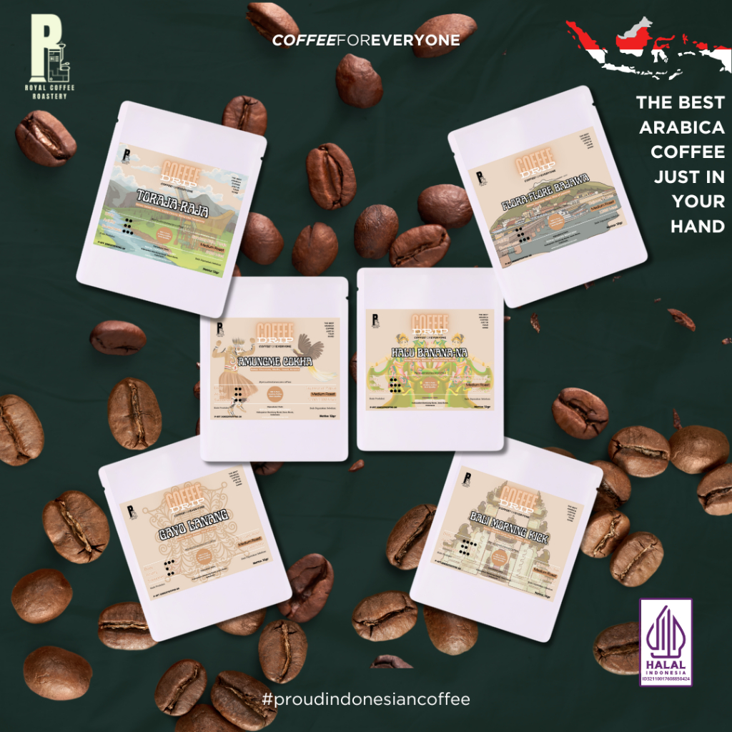 

BUNDLING KOPI DRIP BAG 6 VARIAN RASA Royal Coffee Roastery KOPI BUBUK PREMIUM