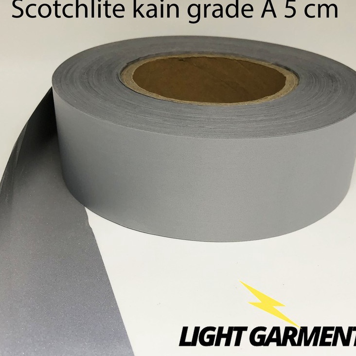 

DISKON AKHIR BULAN Scotchlite skotlet scotlight pita pemantul cahaya kain jahit Grade A 5 cm per roll