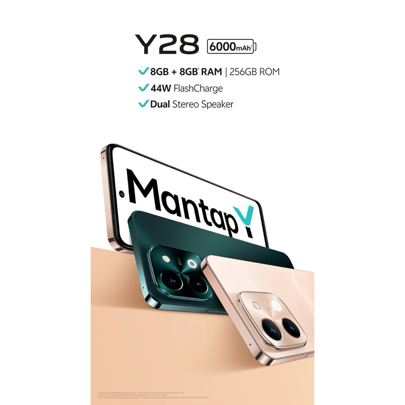 VIVO Y28 Ram 8+8/128 New Garansi Resmi