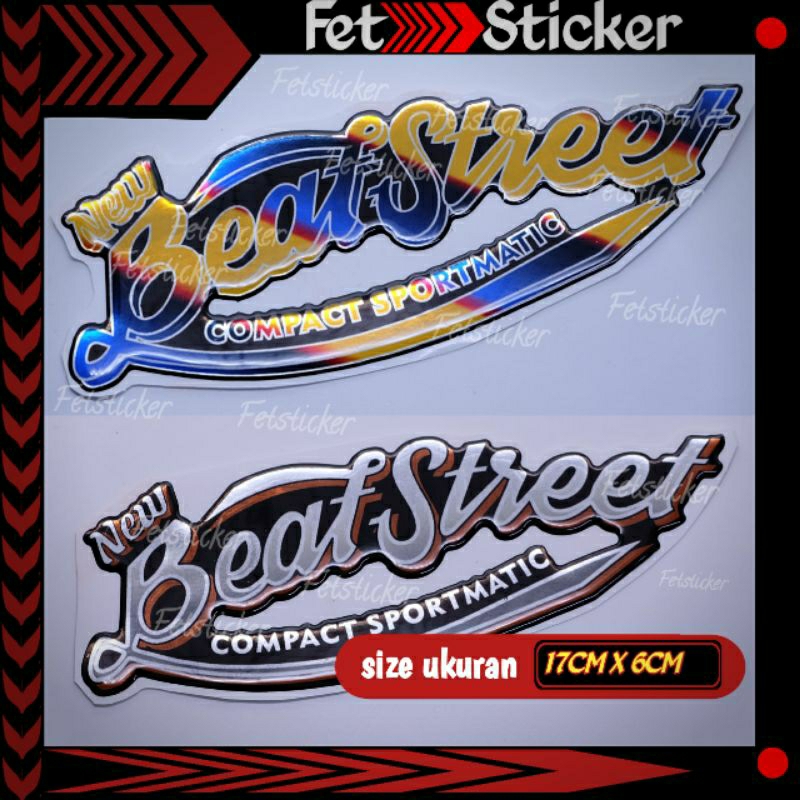 Emblem honda Beat Street / Emblem Timbul Titanium Honda Beat Street