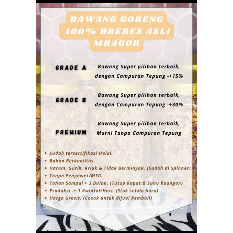 

RB Bawang Goreng 1 Kg Brebes Tanpa Campuran Renyah Kriuk
