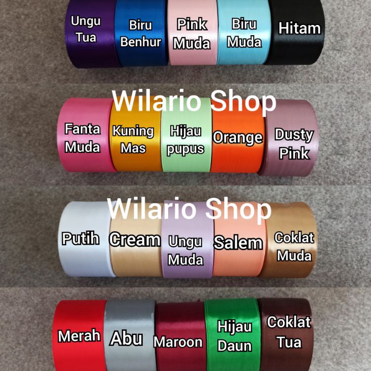 

PROMO MENARIK 1 ROLL Pita Satin 5 Cm Pita Satin 2 Inch Pita saten 5 cm