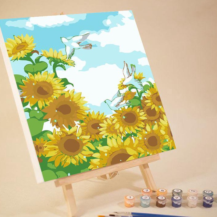 

CUCI GUDANG diy canvas painting number karakter anime kartun bunga alam