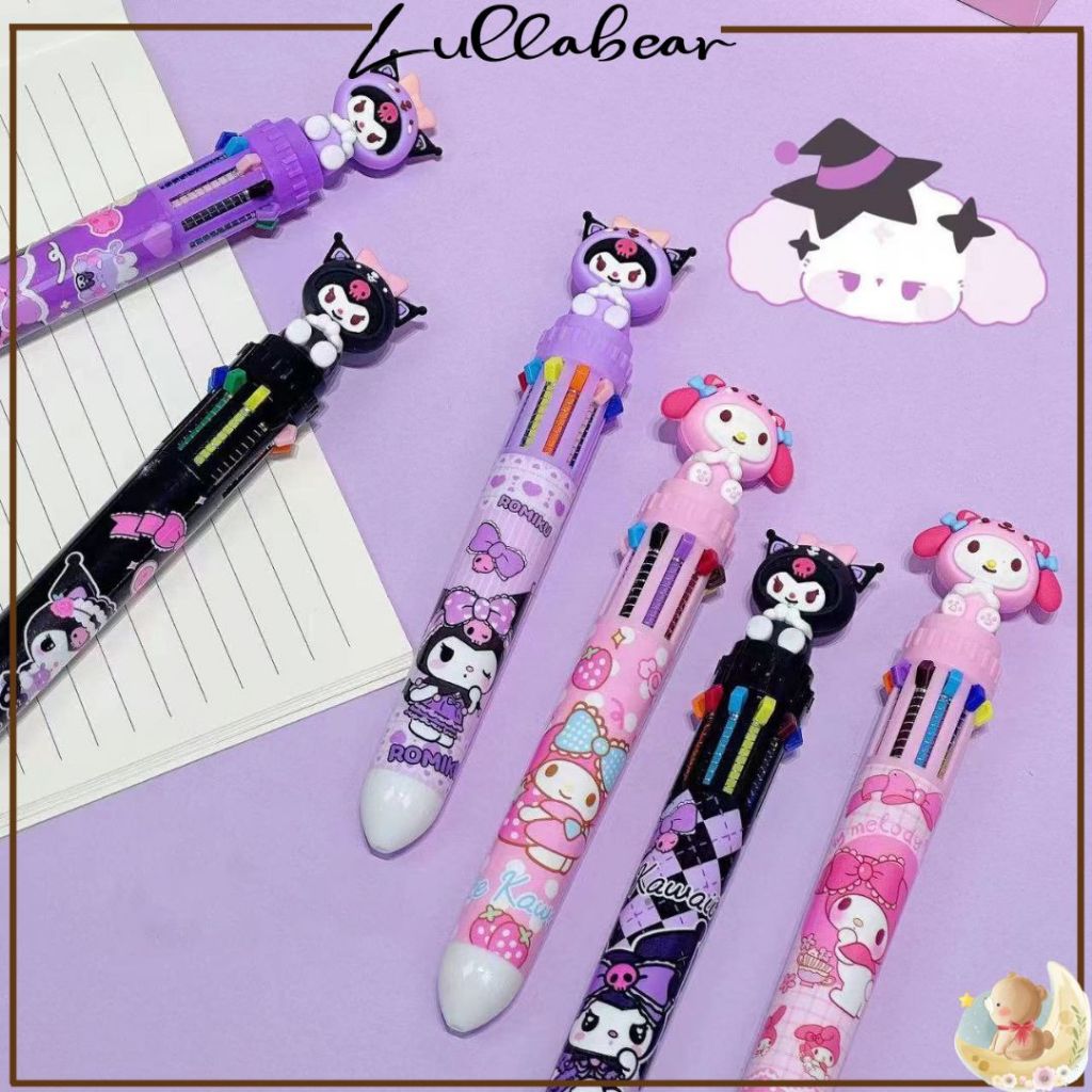 

LULLABEAR - BOLPOINT MEKANIK 10 WARNA MOTIF KAWAI / PULPEN ANAK MOTIF LUCU / BOLPEN WARNA KARAKTER 3D LUCU MURAH