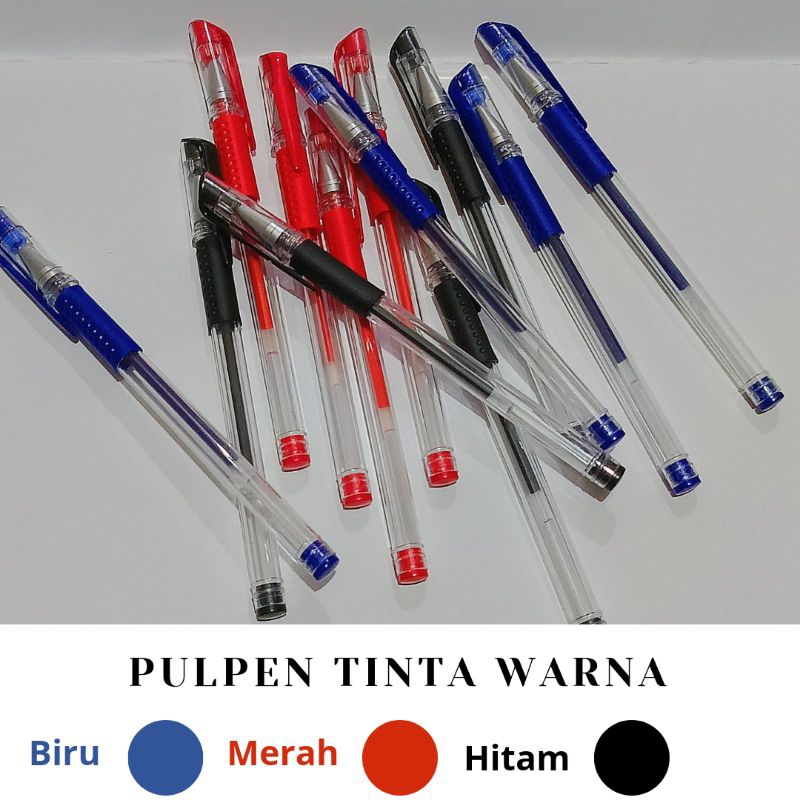 

Pena / Ball pen / Alat Tulis Atk / Pulpen Tinta Warna Hitam Biru Merah / Perlengkapan Sekolah