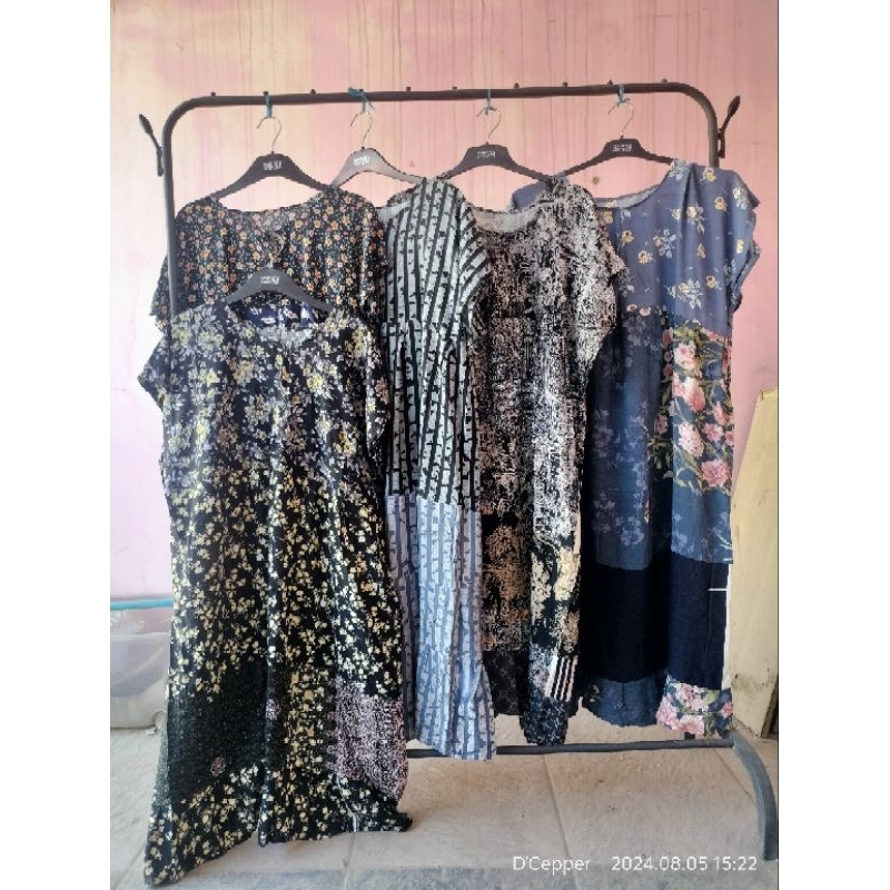 daster sambung rayon motif random/daster rayon rijek tipis murah