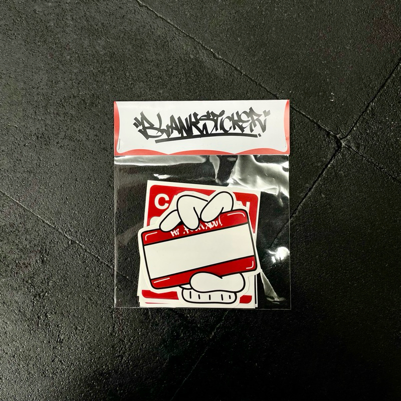 

BLANK STICKER SLAP GRAFFITI TAGGING/MOCKUP HELLO MY NAME