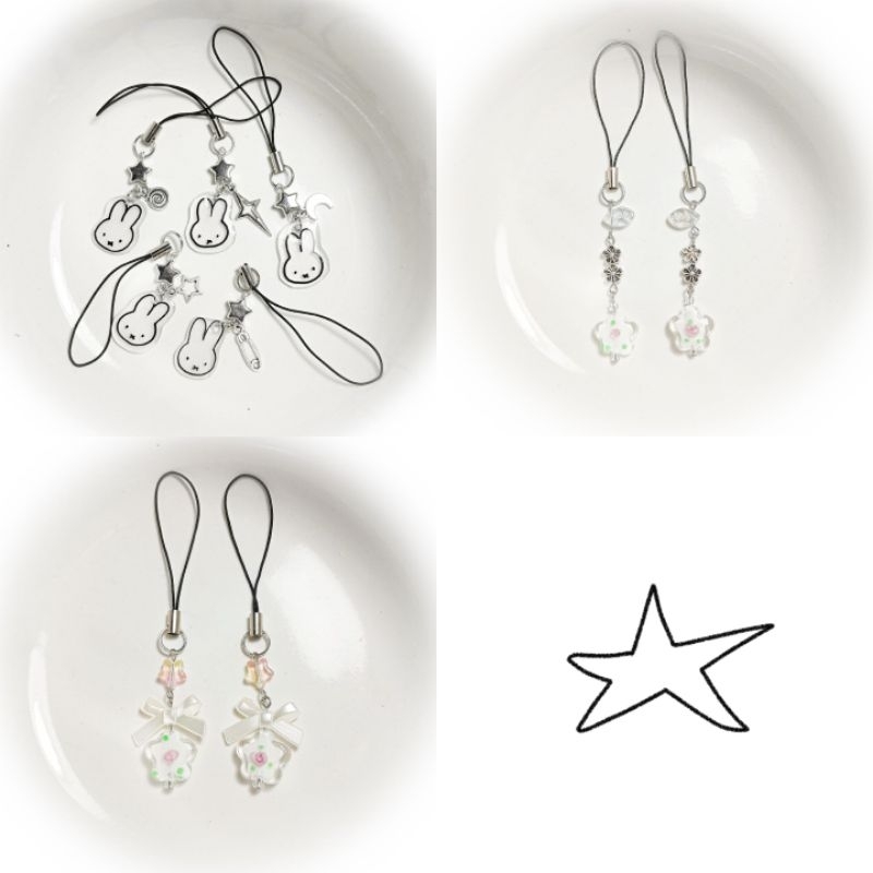 miffy keychain | miffy phone charm beads | sawako inspired phone charm | keychain beads couple