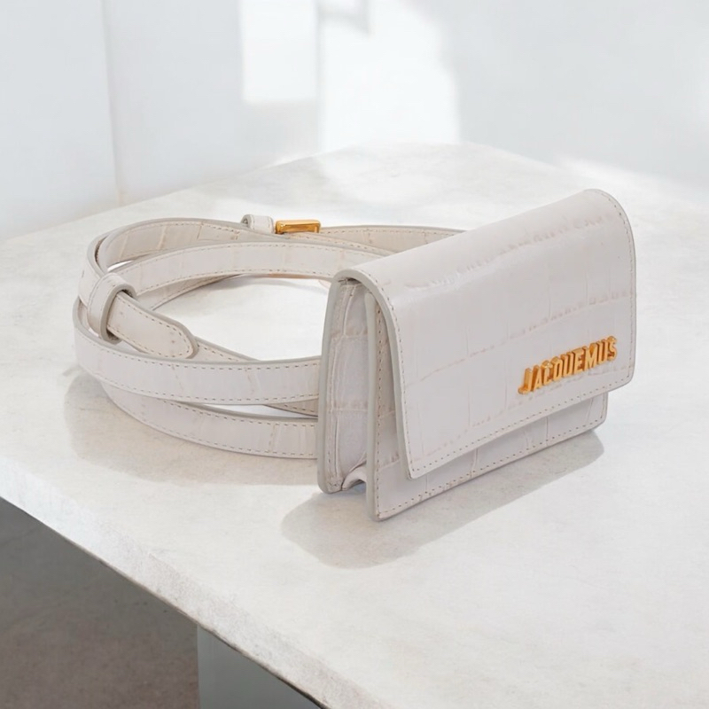 Original Jacquemus La Ceinture Bello Belt Bag / Bumbag in Croco Embossed Leather