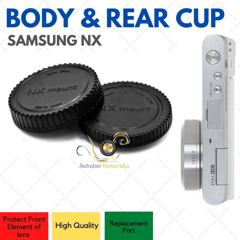 Body Rear Lens Cap Samsung NX Mini NX-M Mount Tutup Body Cap Lensa Samsung NX200 NX20 NX210 NX1000 N