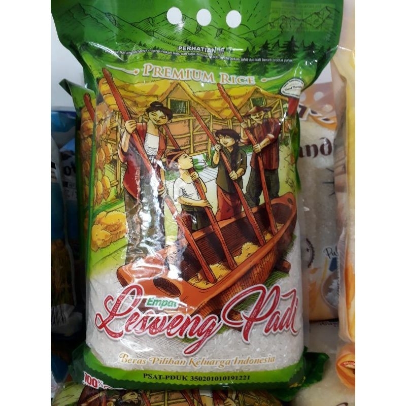

beras super premium lesung padi 5kg murah pulen promo