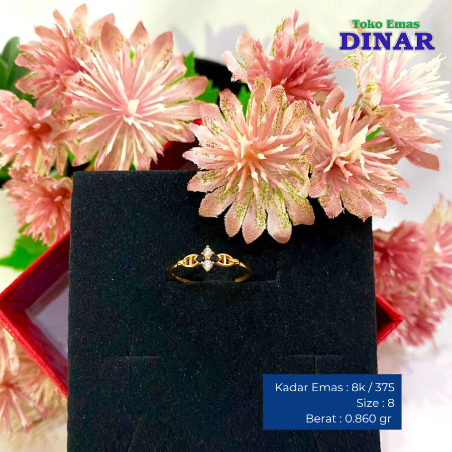 CINCIN BATU AD HITAM MODEL SLP - EMAS MUDA - KADAR 8K/375