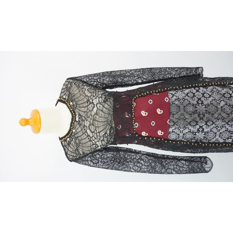 kebaya pengantin, hitam, kebaya kutu baru