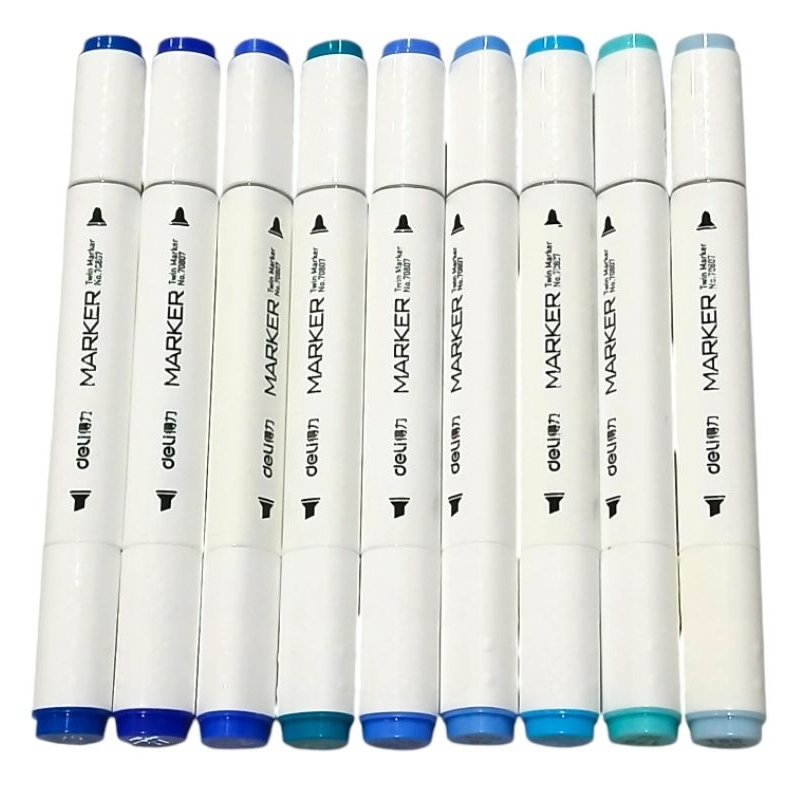 

(9 IN 1) DELI MARKER TWIN MARKER DUAL TIPS ALKOHOL BASED SKETSA DRAWING PEN