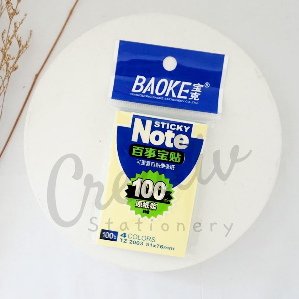 

BAOKE Sticky Notes Warna 51X76 Mm Penanda Halaman