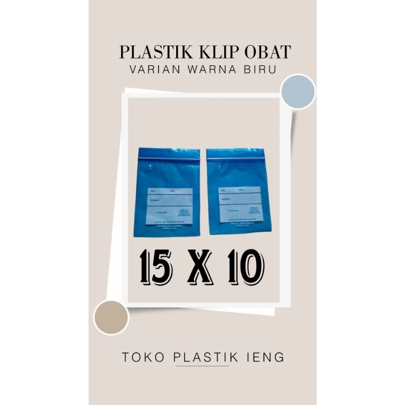 PLASTIK KLIP OBAT WARNA BIRU