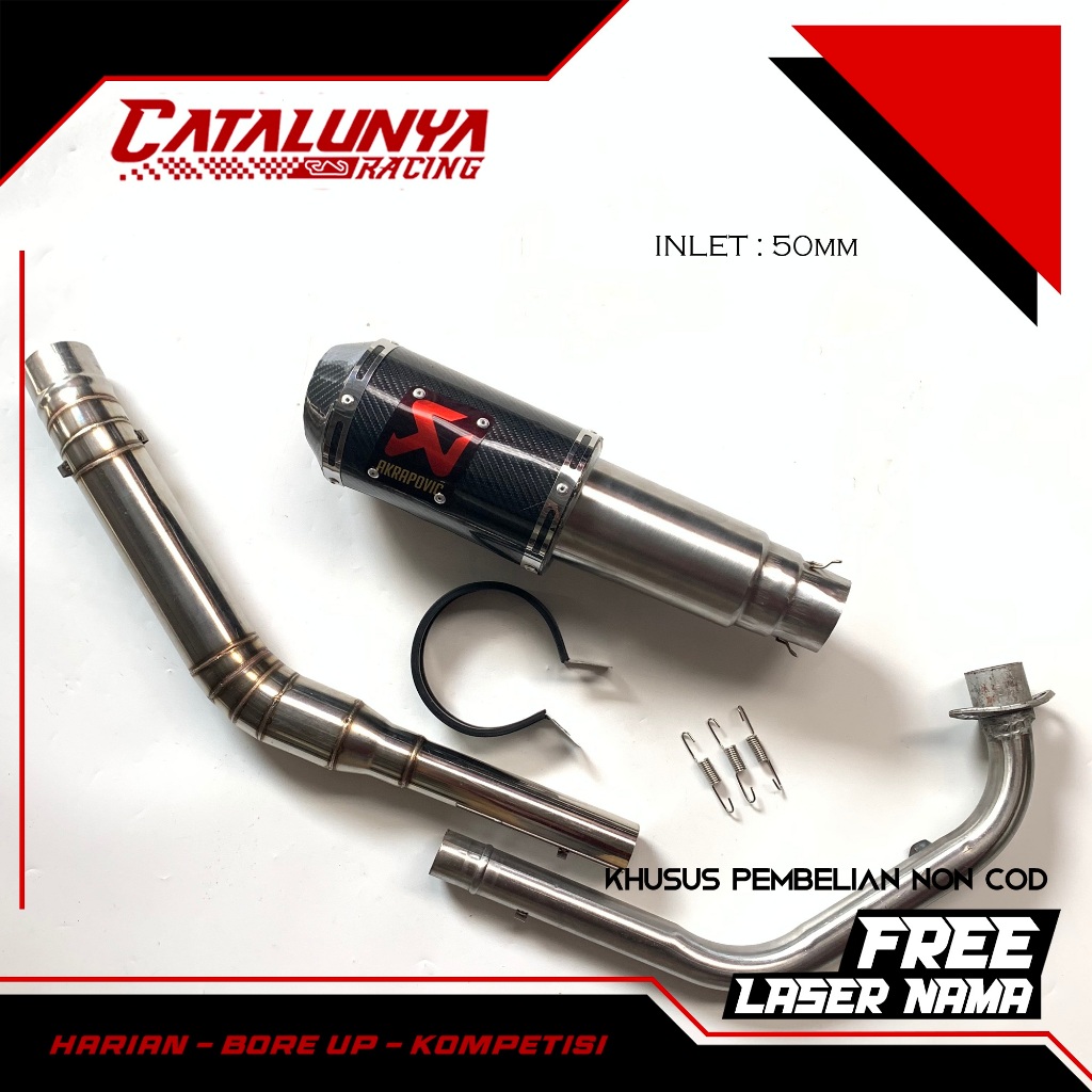 Knalpot Racing Akrapovic Gp M1 Fullsystem NMAX/AEROX/VARIO/BEAT/MIO DLL
