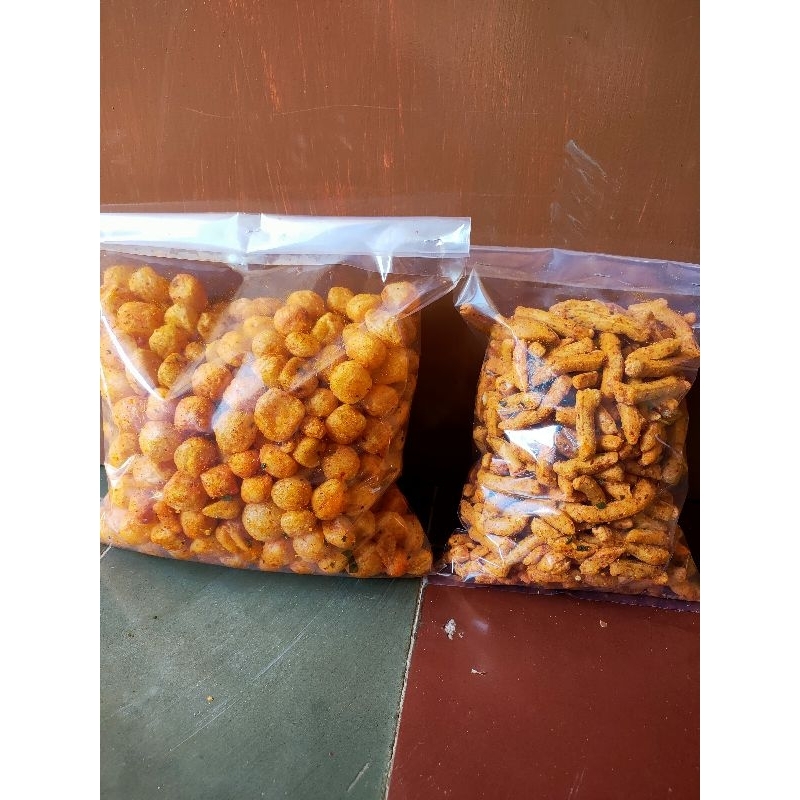 

paket hemat cimol dan basreng pedas isi 1kg / abiyan snack.id