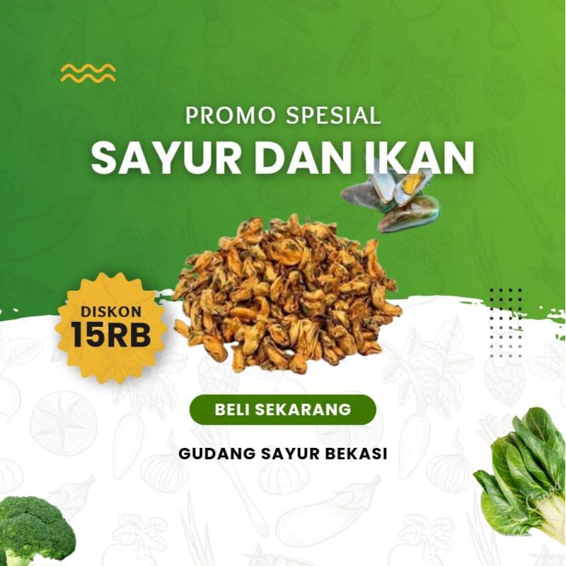 

Kerang Hijau Kupas 250 gr / 500 gr