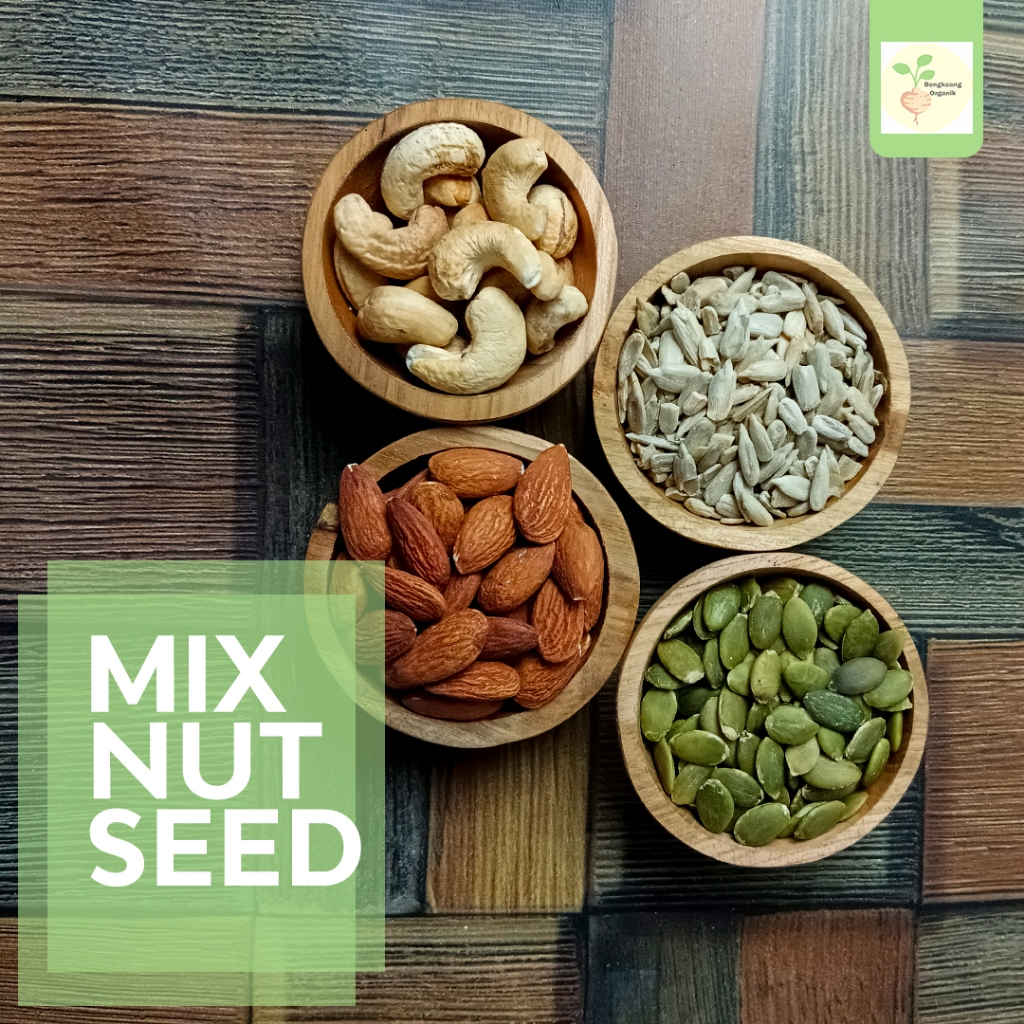 

RB22 MIX NUT SEED 500gr - Almond, Cashew, Pumpkin Seed, Sunflower Seed - Roasted