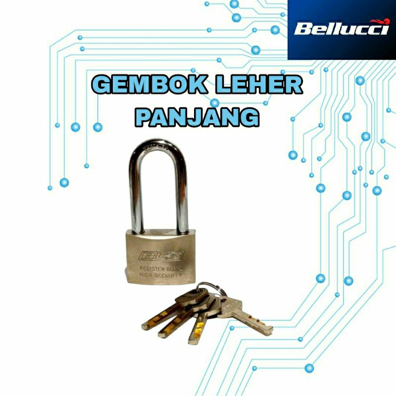 Gembok Belluci Panjang 60 MM - Gembok Pagar Pintu