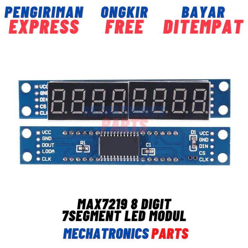 MAX7219 8 Digit 7Segment LED Modul Serial 3IO Port Control Tube Display