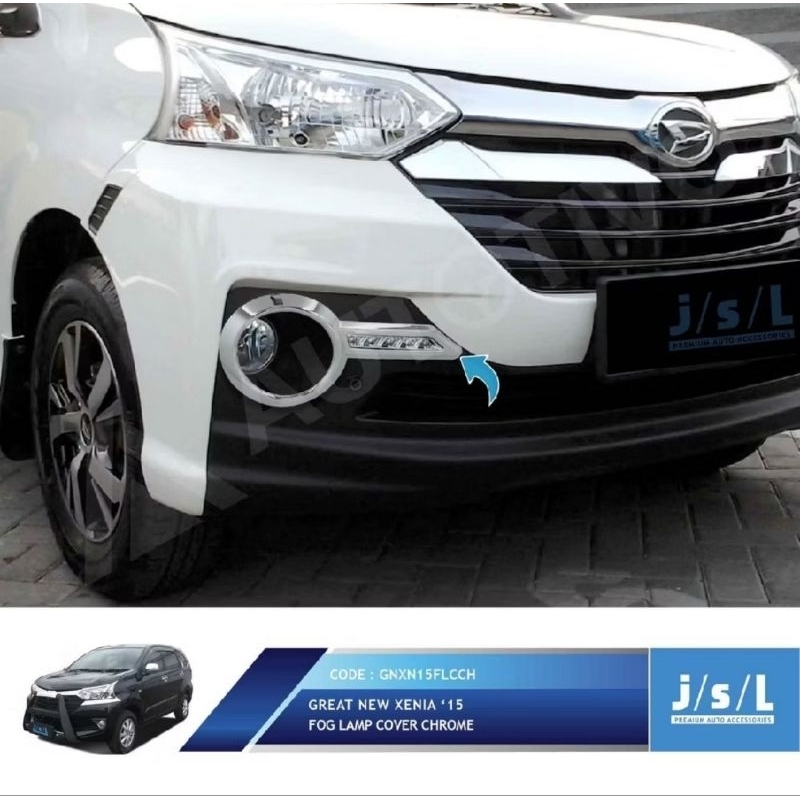 GRAND ALL NEW XENIA 2015 2016 2017 2018 GARNISH FOGLAMP RING LAMPU KABUT MOBIL DEPAN KACA LIST LIS L