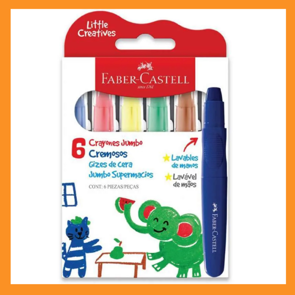 

FABER CASTELL Jumbo creamy crayon 6 warna 37-010223