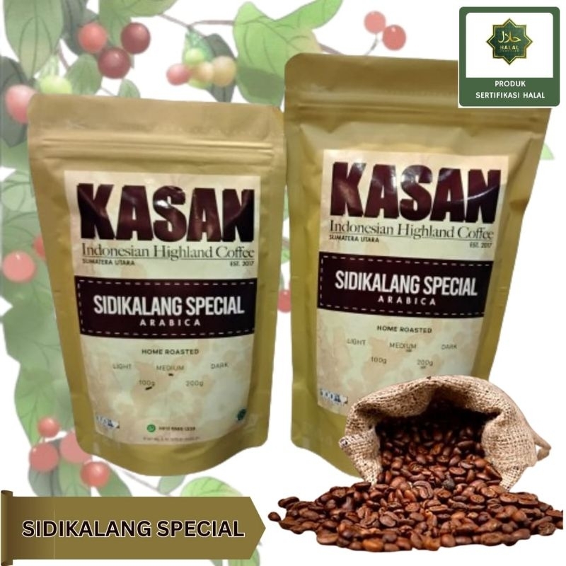 

KASAN's Coffee Beans - ARABICA SIDIKALANG SPECIAL - 100g-200g - Home Roasted : MEDIUM - HALAL