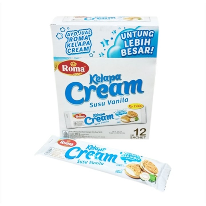 

Roma Kelapa Cream Susu Vanila Pack 40 gr