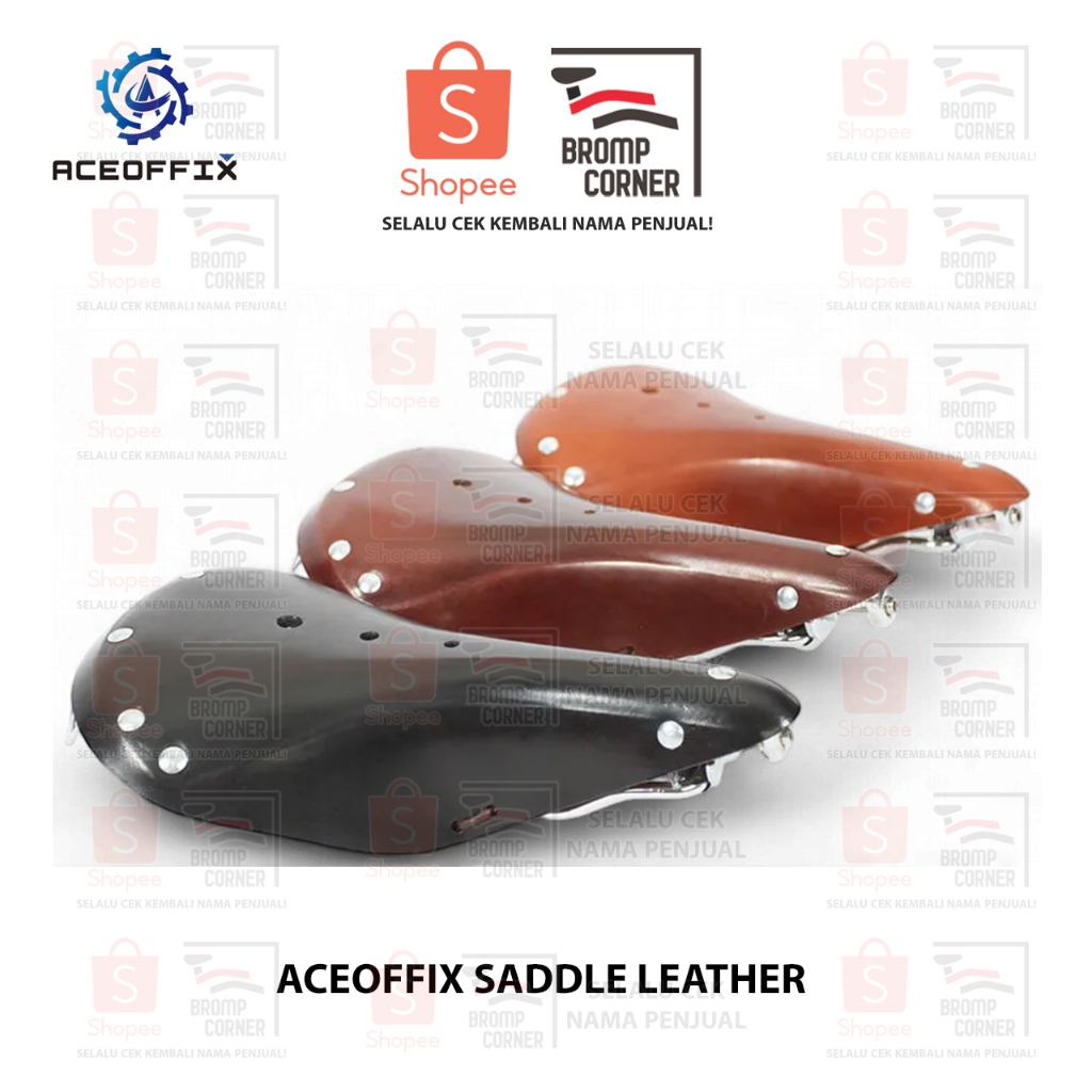 ACEOFFIX LEATHER SADDLE ( SADEL KULIT SEPEDA - ACEOFFIX )