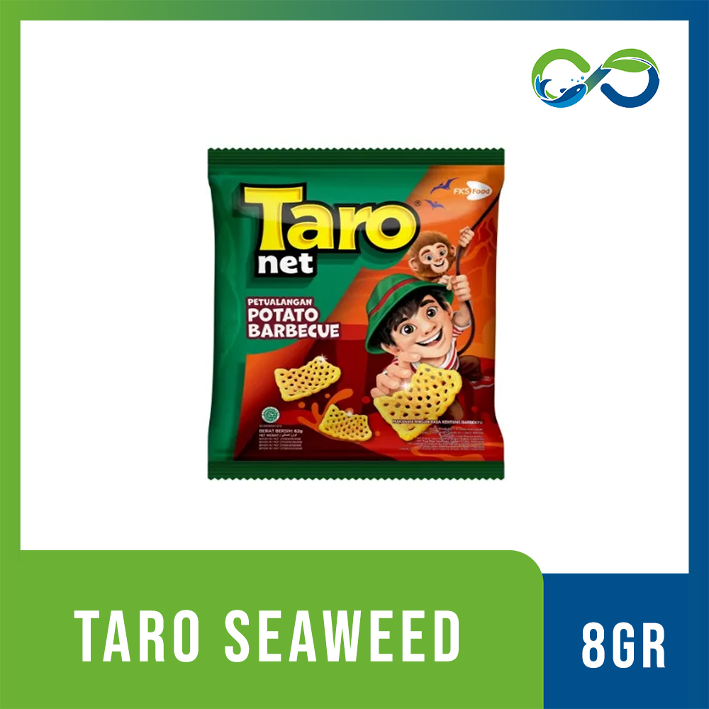 

[AquaEcoFarm] TARO NET 8GR Rasa Seaweed Potato BBQ - 1 pcs Bandung