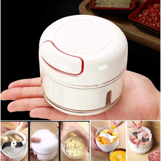 Blender Mini Tarikan Manual Food Processor / Portable Mini Blender Food Processor