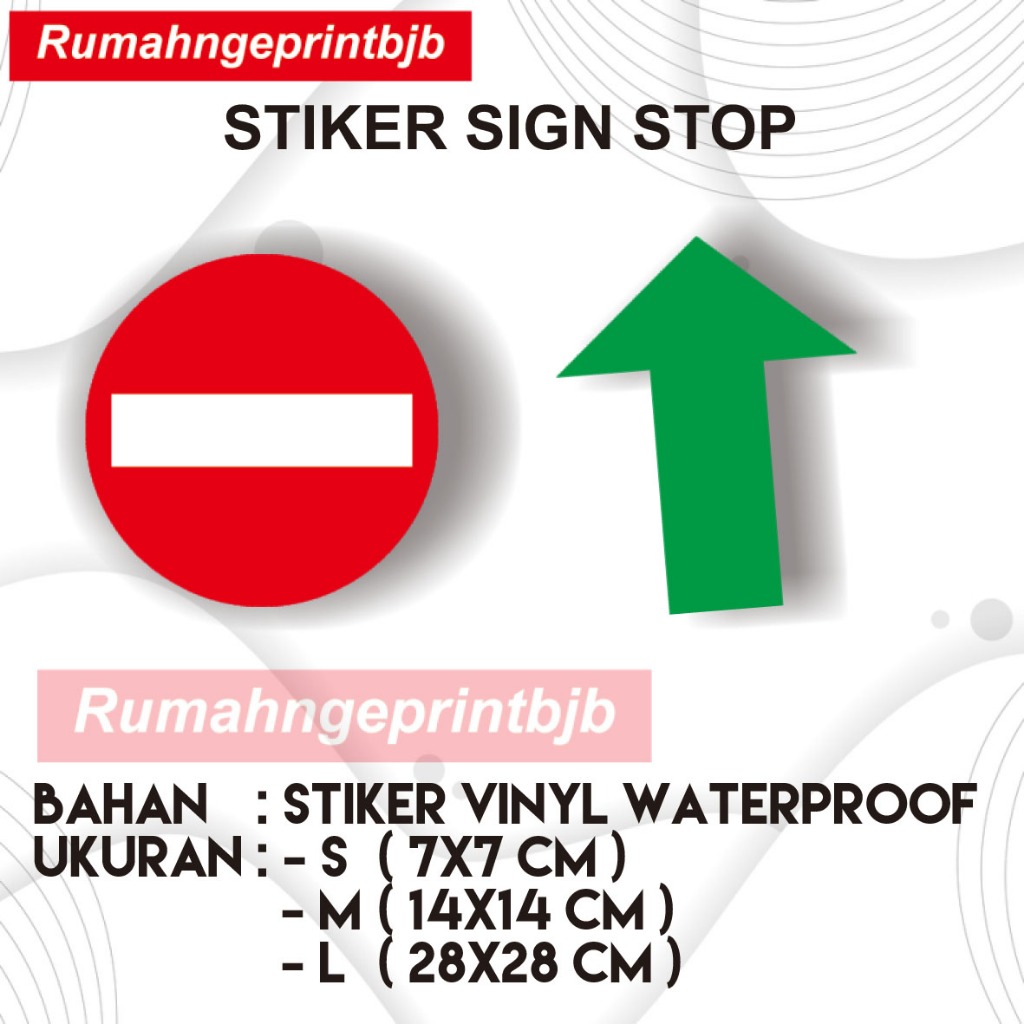 

STIKER WATERPROOF SIGN NAIK TURUN TANGGA PANAH & BULAT