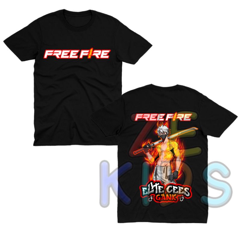 BISA COD FREE NAMA KAOS ANAK LOGO KARAKTER PEDANG KATANA SAMURAI ELITE CEES GANK FF BAJU ANAK LOGO K