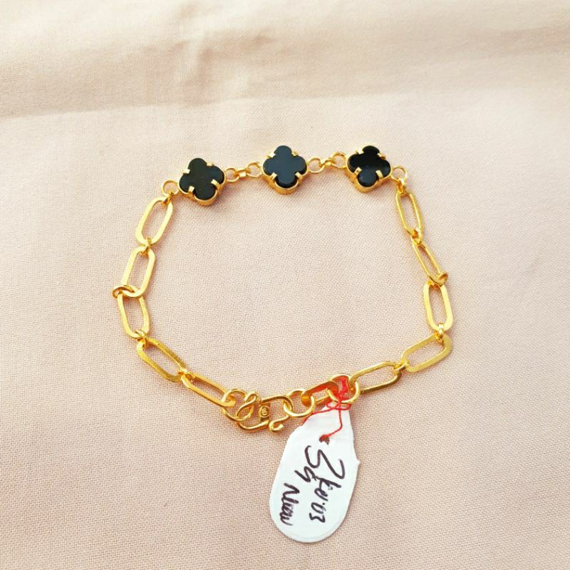 Gelang fashion rantai olympic emas asli kadar 300