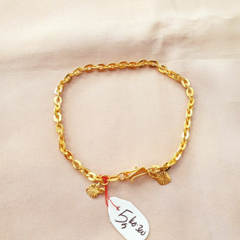 Gelang rantai nori mesin emas asli kadar 300