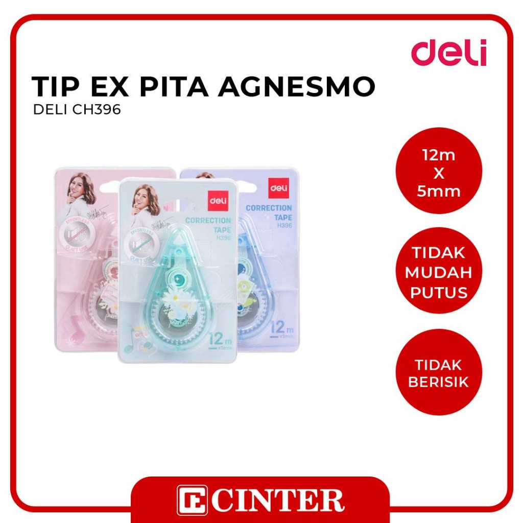 

DELI - TIP X / PITA KOREKSI / STIP KERTAS / CORRECTION TAPE SPECIAL AGNES MO EDITION CH396 12MX5MM