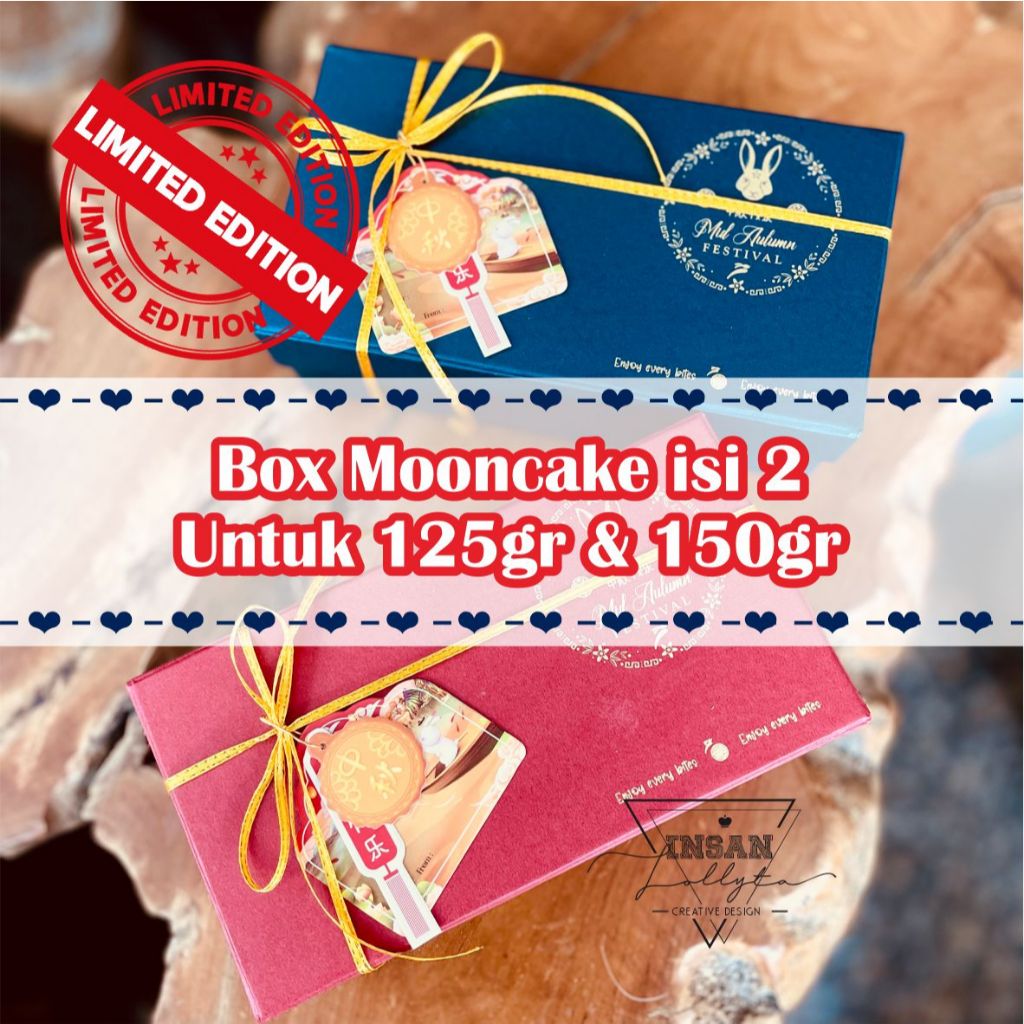 

Box Hardcover Mooncake / Kotak Mooncake isi 2 125gr, 150gr