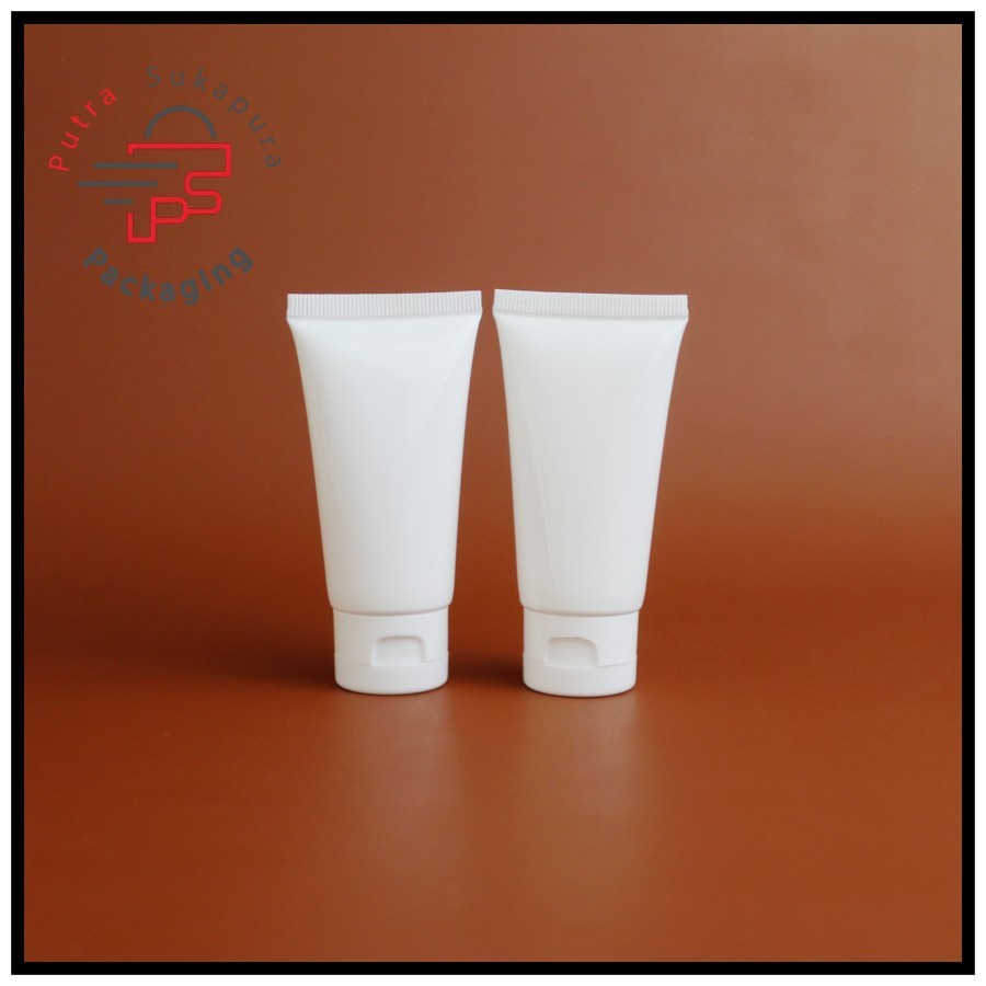 Botol tube 30ml putih/Botol fliptop 30ml/Botol kosmetik 30ml - Putih