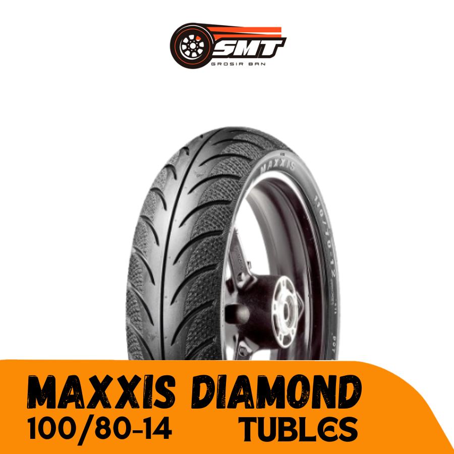 TERBARU MAXXIS DIAMOND Ring 14 Tubeless 100/80-14 Ban Motor Belakang Matic BEAT VARIO MIO