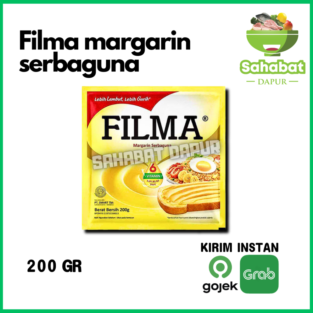 

Margarine Serbaguna Merk Filma isi 200gr - Sahabatdapur