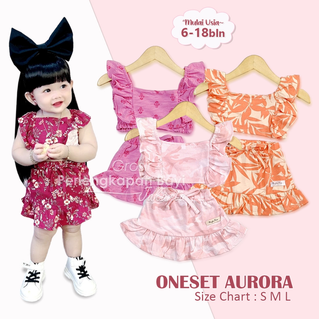 Setelan Bayi Anak Perempuan Baby Monel Maybee 0-15 Bulan S M L