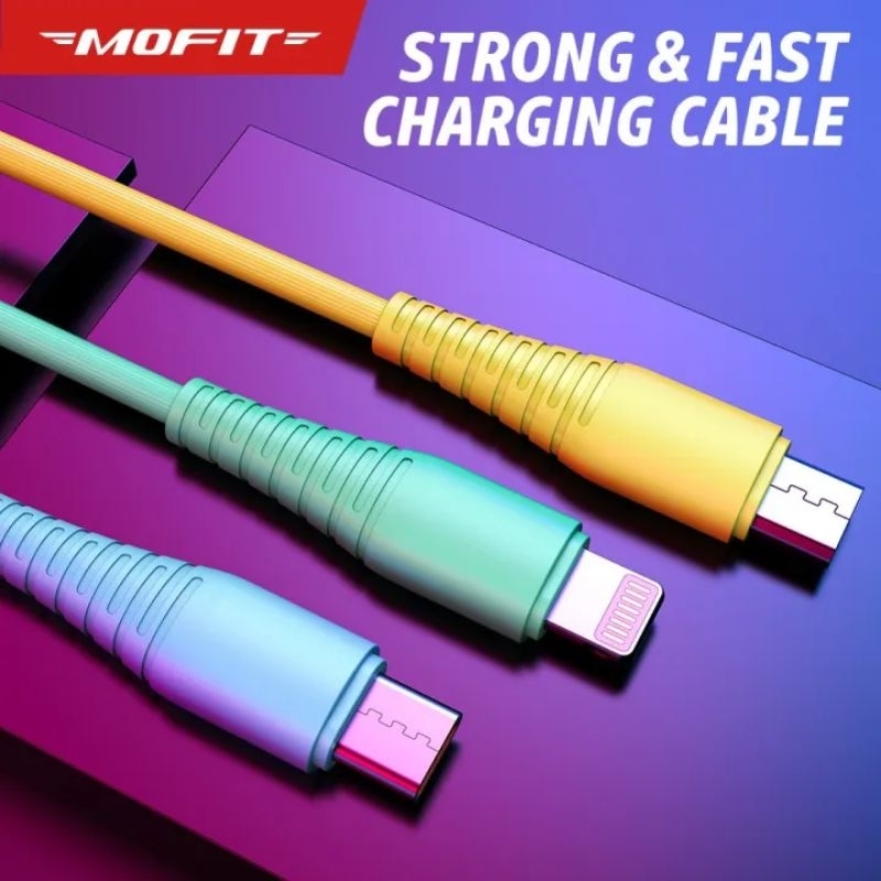 MOFIT M100 Kabel Data Charger Fast Charging Type C Micro USB Lightning 1Meter