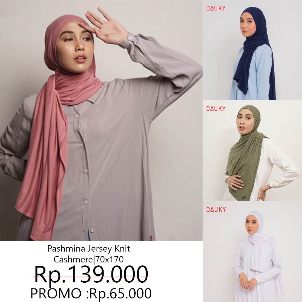 DAUKY - PASHMINA JERSEY KNIT HIJAB SELENDANG PASHMINA